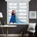 Elsa Anna Frozen Dijital Baskılı Çocuk Odası Zebra Perde