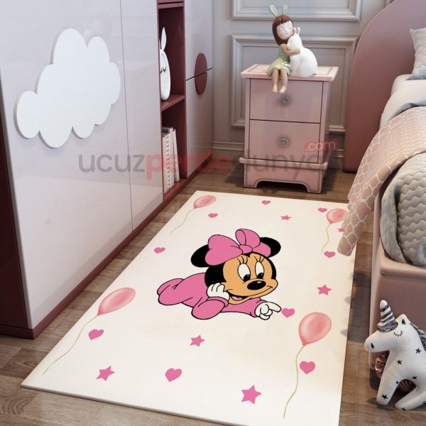 Minnie Mouse Bebek Odası Halı