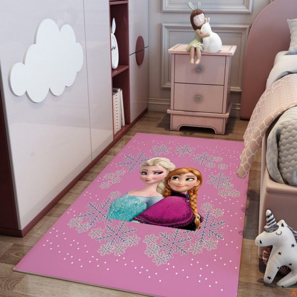 Anna ve Elsa Frozen Çocuk Odası Halı