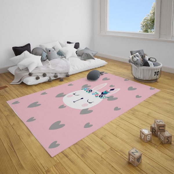 Mohikan Tavşan Bebek Odası ve Çocuk Odası Halı