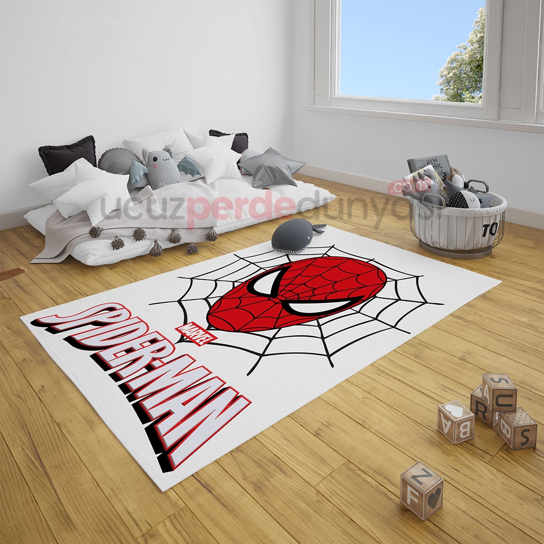 Örümcek Adam Logolu Çocuk Odası Halı