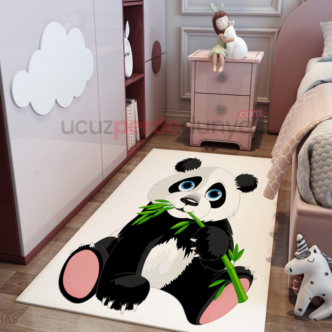 Sevimli Panda Çocuk Odası Halı