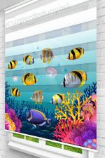 Okyanustaki Balıklar Çocuk Odası Zebra Perde