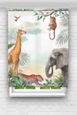 Tropikal Hayvanlar Çocuk Odası Stor Perde