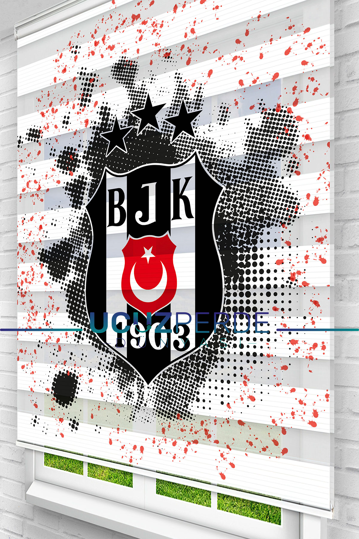 Beşiktaş Lekeli Çocuk Odası Stor Zebra Perde