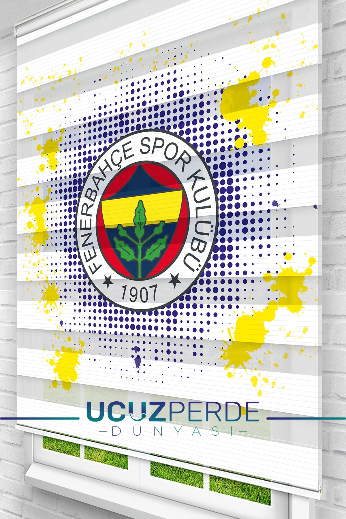Fenerbahçe Lekeli Çocuk Odası Stor Zebra Perde